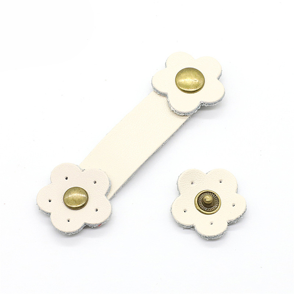 PandaHall Cattlehide Snap Bag Buckle Lock, Flower, for Purse Making Supplies, Antique White, 8.3x2.4x0.7cm Leather
PandaHall Cattlehide Snap Bag Buckle Lock, Flower, for Purse Making Supplies, Antique White, 8.3x2.4x0.7cm Leather