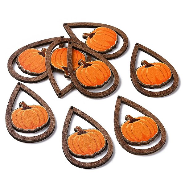PandaHall Halloween Theme Single Face Printed Aspen Wood Big Pendants, Teardrop Charm, Pumpkin Pattern, 54.5x34x2.5mm, Hole: 1.6mm Wood...
PandaHall Halloween Theme Single Face Printed Aspen Wood Big Pendants, Teardrop Charm, Pumpkin Pattern, 54.5x34x2.5mm, Hole: 1.6mm Wood...