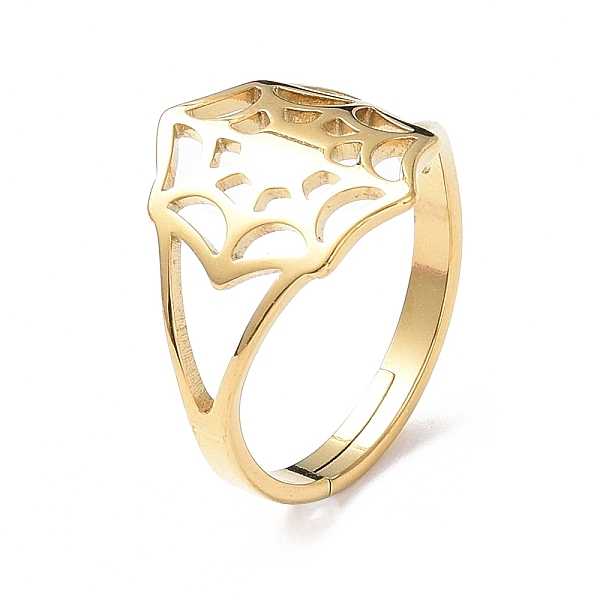 PandaHall Ion Plating(IP) 304 Stainless Steel Spider Web Adjustable Rings for Women, Golden, US Size 6 1/4(16.7mm) 304 Stainless Steel
PandaHall Ion Plating(IP) 304 Stainless Steel Spider Web Adjustable Rings for Women, Golden, US Size 6 1/4(16.7mm) 304 Stainless Steel