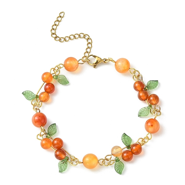 PandaHall Fruit Autumn Theme Natural Carnelian Beaded Bracelets, 304 Stainless Steel Bracelet for Women, Golden, 8-1/8 inch(20.5cm)...
PandaHall Fruit Autumn Theme Natural Carnelian Beaded Bracelets, 304 Stainless Steel Bracelet for Women, Golden, 8-1/8 inch(20.5cm)...