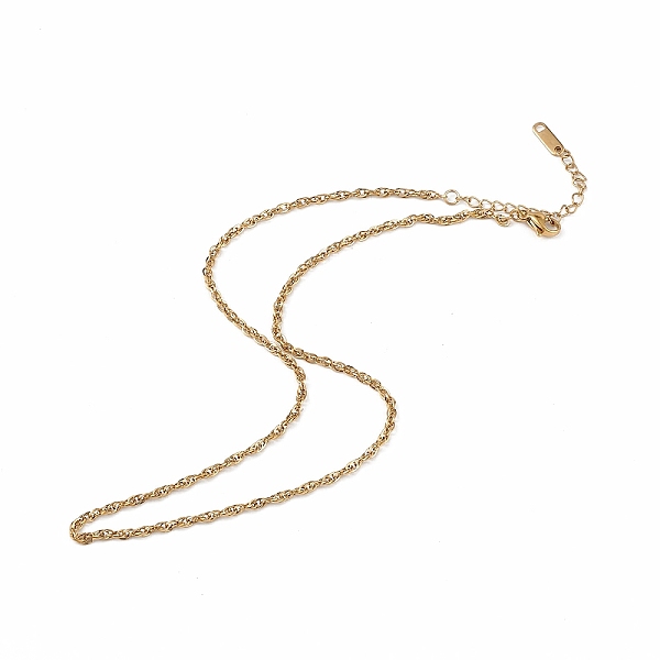 PandaHall Ion Plating(IP) 304 Stainless Steel Rope Chain Necklace for Men Women, Golden, 15.87 inch(40.3cm) 304 Stainless Steel
PandaHall Ion Plating(IP) 304 Stainless Steel Rope Chain Necklace for Men Women, Golden, 15.87 inch(40.3cm) 304 Stainless Steel