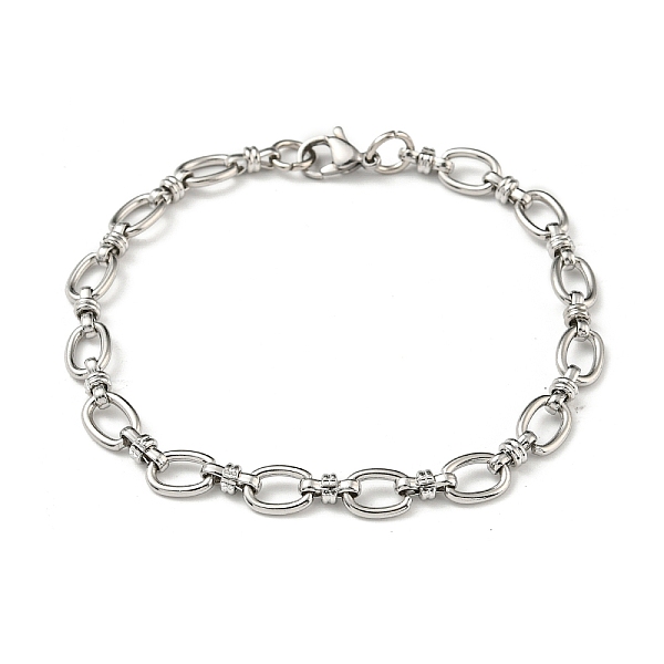 PandaHall 201 Stainless Steel Oval Link Chain Bracelets, Stainless Steel Color, 8-1/4 inch(21cm) 201 Stainless Steel Oval
PandaHall 201 Stainless Steel Oval Link Chain Bracelets, Stainless Steel Color, 8-1/4 inch(21cm) 201 Stainless Steel Oval