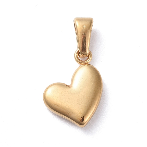 PandaHall 304 Stainless Steel Charms, Puffed Heart, Golden, 14x10x3mm, Hole: 6x2.5mm 304 Stainless Steel Heart
PandaHall 304 Stainless Steel Charms, Puffed Heart, Golden, 14x10x3mm, Hole: 6x2.5mm 304 Stainless Steel Heart