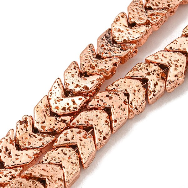 PandaHall Electroplated Natural Lava Rock Beads Strands, Arrow, Rose Gold Plated, 5.5~6x6~7x2.5mm, Hole: 0.9mm, about 95pcs/strand, 15.35''...
PandaHall Electroplated Natural Lava Rock Beads Strands, Arrow, Rose Gold Plated, 5.5~6x6~7x2.5mm, Hole: 0.9mm, about 95pcs/strand, 15.35''...
