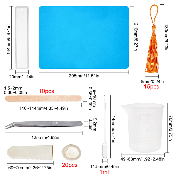 PandaHall Olycraft DIY Bookmarks Making, with Polyester Tassel Decorations, Disposable Latex Finger Cots, 100ml Measuring Cup, Iron Beading..., Multicolor
PandaHall Olycraft DIY Bookmarks Making, with Polyester Tassel Decorations, Disposable Latex Finger Cots, 100ml Measuring Cup, Iron Beading..., Multicolor
