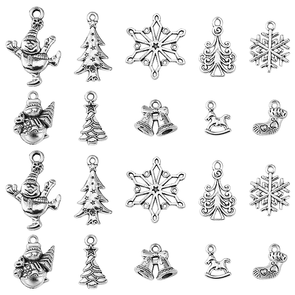 PandaHall 60Pcs 10 Style Tibetan Style Alloy Pendants, Christmas Theme, Mixed Shapes, Antique Silver, 13.5~30x10~22x1.5~5.5mm, Hole...
PandaHall 60Pcs 10 Style Tibetan Style Alloy Pendants, Christmas Theme, Mixed Shapes, Antique Silver, 13.5~30x10~22x1.5~5.5mm, Hole...
