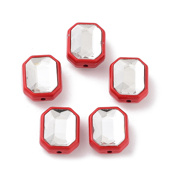 PandaHall Spray Painted Alloy Bead, with Glass, Diamond, Crimson, 12.5x10.5x7mm, Hole: 1.4mm Alloy+Glass Rectangle Pink
PandaHall Spray Painted Alloy Bead, with Glass, Diamond, Crimson, 12.5x10.5x7mm, Hole: 1.4mm Alloy+Glass Rectangle Pink