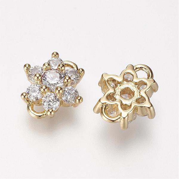PandaHall Brass Micro Pave Grade AAA Cubic Zirconia Links, Flower, Cadmium Free & Nickel Free & Lead Free, Real 18K Gold Plated, 10x10x5mm...
PandaHall Brass Micro Pave Grade AAA Cubic Zirconia Links, Flower, Cadmium Free & Nickel Free & Lead Free, Real 18K Gold Plated, 10x10x5mm...