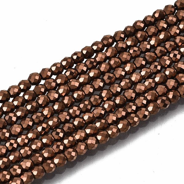 PandaHall Electroplate Non-magnetic Synthetic Hematite Beads Strands, Round, Faceted, Copper Plated, 2.5x2mm, Hole: 0.8mm, about...
PandaHall Electroplate Non-magnetic Synthetic Hematite Beads Strands, Round, Faceted, Copper Plated, 2.5x2mm, Hole: 0.8mm, about...