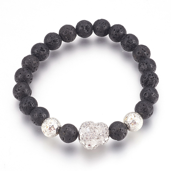 PandaHall Stretch Bracelets, with Long-Lasting Plated Electroplated Natural Lava Rock, Natural Lava Rock and Brass Cubic Zirconia Beads..., Clear
PandaHall Stretch Bracelets, with Long-Lasting Plated Electroplated Natural Lava Rock, Natural Lava Rock and Brass Cubic Zirconia Beads..., Clear