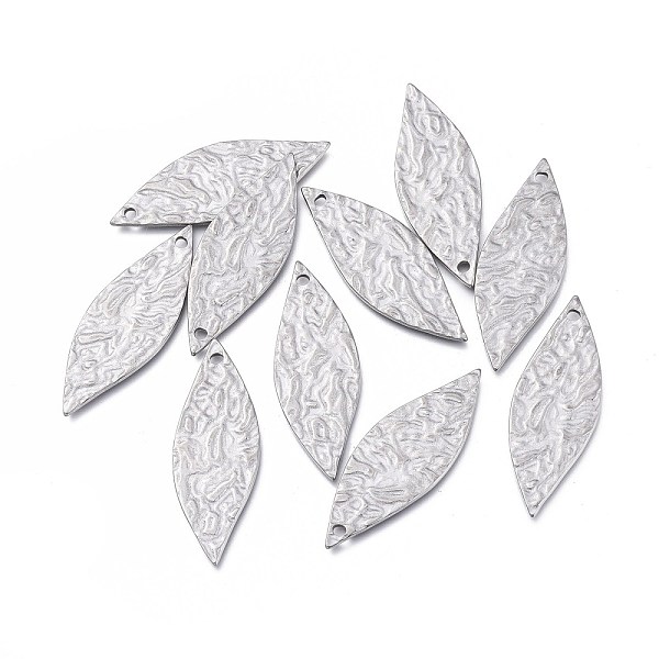PandaHall 304 Stainless Steel Pendants, Textured, Leaf, Stainless Steel Color, 35x12.5x1.2mm, Hole: 1.6mm 304 Stainless Steel Leaf
PandaHall 304 Stainless Steel Pendants, Textured, Leaf, Stainless Steel Color, 35x12.5x1.2mm, Hole: 1.6mm 304 Stainless Steel Leaf