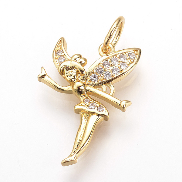 PandaHall Brass Micro Pave Cubic Zirconia Pendants, with Jump Rings, Fairy, Golden, 24x17.5x4mm, Hole: 5mm Brass+Cubic Zirconia Angel &...
PandaHall Brass Micro Pave Cubic Zirconia Pendants, with Jump Rings, Fairy, Golden, 24x17.5x4mm, Hole: 5mm Brass+Cubic Zirconia Angel &...