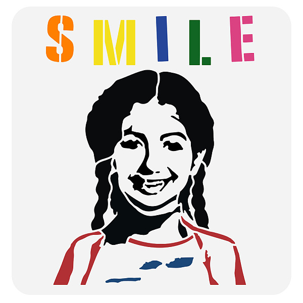 PandaHall PET Hollow Out Drawing Painting Stencils, for DIY Scrapbook, Photo Album, Smiling Face, 30x30cm Plastic Smiling Face
PandaHall PET Hollow Out Drawing Painting Stencils, for DIY Scrapbook, Photo Album, Smiling Face, 30x30cm Plastic Smiling Face