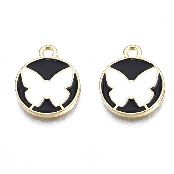 PandaHall Alloy Enamel Pendants, Cadmium Free & Lead Free, Light Gold, Flat Round with Butterfly, White, 16x13.5x1.5mm, Hole: 1.8mm...
PandaHall Alloy Enamel Pendants, Cadmium Free & Lead Free, Light Gold, Flat Round with Butterfly, White, 16x13.5x1.5mm, Hole: 1.8mm...