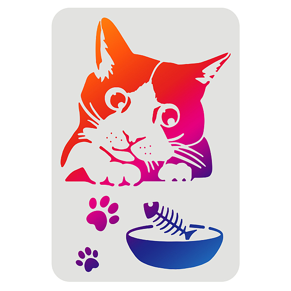 PandaHall FINGERINSPIRE Cat Stencil 29.7x21cm Plastic Cat Paw Print Painting Stencil Cat Bowl Fishbone Pattern Stencils Reusable Stencils...
PandaHall FINGERINSPIRE Cat Stencil 29.7x21cm Plastic Cat Paw Print Painting Stencil Cat Bowl Fishbone Pattern Stencils Reusable Stencils...
