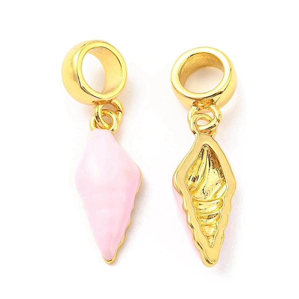 PandaHall Brass Enamel European Dangle Charms, Large Hole Pendants, Lead Free & Cadmium Free, Real 18K Gold Plated, Conch Charm, Pink, 27mm...
PandaHall Brass Enamel European Dangle Charms, Large Hole Pendants, Lead Free & Cadmium Free, Real 18K Gold Plated, Conch Charm, Pink, 27mm...
