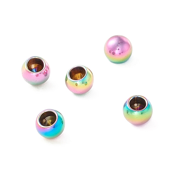 PandaHall Ion Plating(IP) 202 Stainless Steel Beads, Half Drilled, Round, Rainbow Color, 4x3.5mm, Half Hole: 2mm 202 Stainless Steel Round
PandaHall Ion Plating(IP) 202 Stainless Steel Beads, Half Drilled, Round, Rainbow Color, 4x3.5mm, Half Hole: 2mm 202 Stainless Steel Round