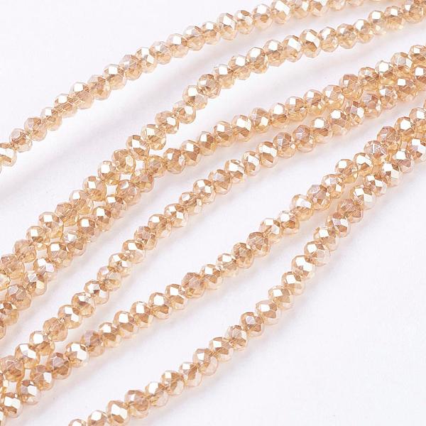 PandaHall Electroplate Glass Beads Strands, Full Rainbow Plated, Faceted, Rondelle, Sandy Brown, 3x2mm, Hole: 1mm, about 160~165pcs/strand...
PandaHall Electroplate Glass Beads Strands, Full Rainbow Plated, Faceted, Rondelle, Sandy Brown, 3x2mm, Hole: 1mm, about 160~165pcs/strand...