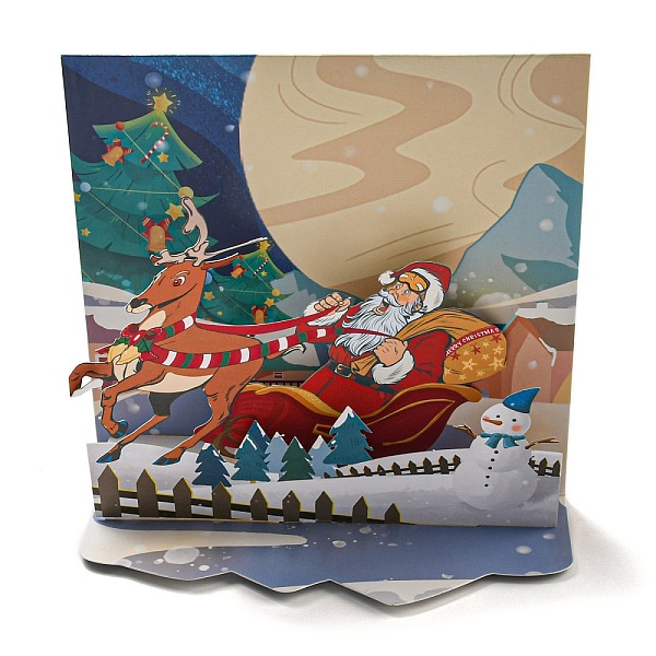 PandaHall Square 3D Pop Up Paper Greeting Card, with Envelope, Christmas Day Invitation Card, Deer, 110x110x4mm Paper Deer Red
PandaHall Square 3D Pop Up Paper Greeting Card, with Envelope, Christmas Day Invitation Card, Deer, 110x110x4mm Paper Deer Red