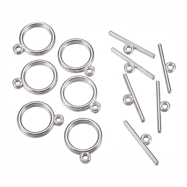 PandaHall Tibetan Style Toggle Clasps, Flat Round, Cadmium Free & Nickel Free & Lead Free, Platinum, Flat Round: 15x2mm, Hole: 2mm, Bar...
PandaHall Tibetan Style Toggle Clasps, Flat Round, Cadmium Free & Nickel Free & Lead Free, Platinum, Flat Round: 15x2mm, Hole: 2mm, Bar...
