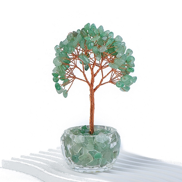 PandaHall Natural Green Aventurine Chips Tree Decorations, Bowl Base Copper Wire Feng Shui Energy Stone Gift for Women Men Meditation, 120mm... 
PandaHall Natural Green Aventurine Chips Tree Decorations, Bowl Base Copper Wire Feng Shui Energy Stone Gift for Women Men Meditation, 120mm...