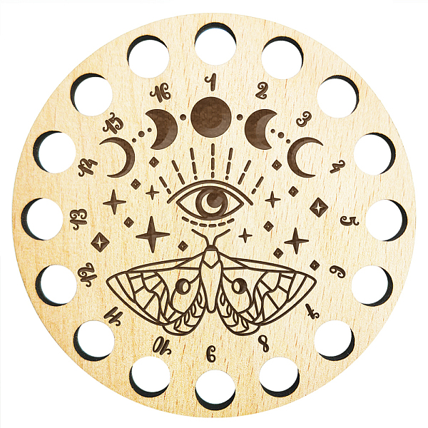PandaHall arricraft Wood Thread Project Cards, 16-Positions Floss Bobbins Organizer with Marked Numbers Butterfly Eyes and Moons Pattern...
PandaHall arricraft Wood Thread Project Cards, 16-Positions Floss Bobbins Organizer with Marked Numbers Butterfly Eyes and Moons Pattern...
