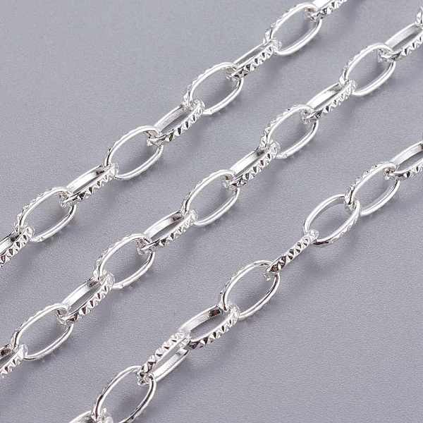 PandaHall Iron Cable Chains, Unwelded, with Spool, Flat Oval, Silver Color Plated, 82x5x1.2mm, about 164.04 Feet(50m)/roll Iron
PandaHall Iron Cable Chains, Unwelded, with Spool, Flat Oval, Silver Color Plated, 82x5x1.2mm, about 164.04 Feet(50m)/roll Iron