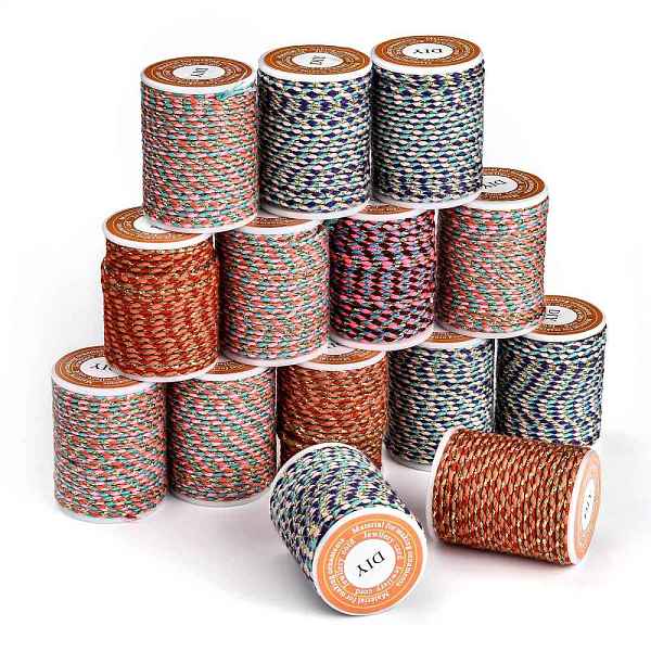 PandaHall 4-Ply Polycotton Cord Metallic Cord, Handmade Macrame Cotton Rope, for String Wall Hangings Plant Hanger, DIY Craft String...
PandaHall 4-Ply Polycotton Cord Metallic Cord, Handmade Macrame Cotton Rope, for String Wall Hangings Plant Hanger, DIY Craft String...