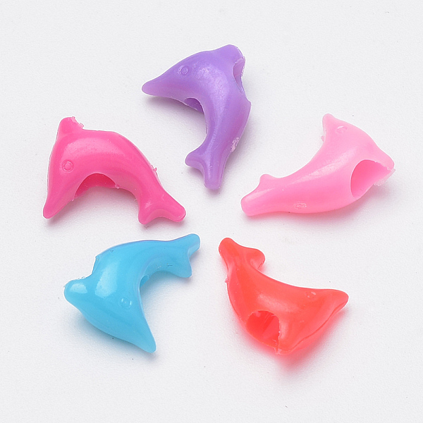 PandaHall Plastic Beads, Dolphin, Mixed Color, 13.5x10x5.5mm, Hole: 3.5mm, about 2630pcs/500g Plastic Dolphin Multicolor
PandaHall Plastic Beads, Dolphin, Mixed Color, 13.5x10x5.5mm, Hole: 3.5mm, about 2630pcs/500g Plastic Dolphin Multicolor