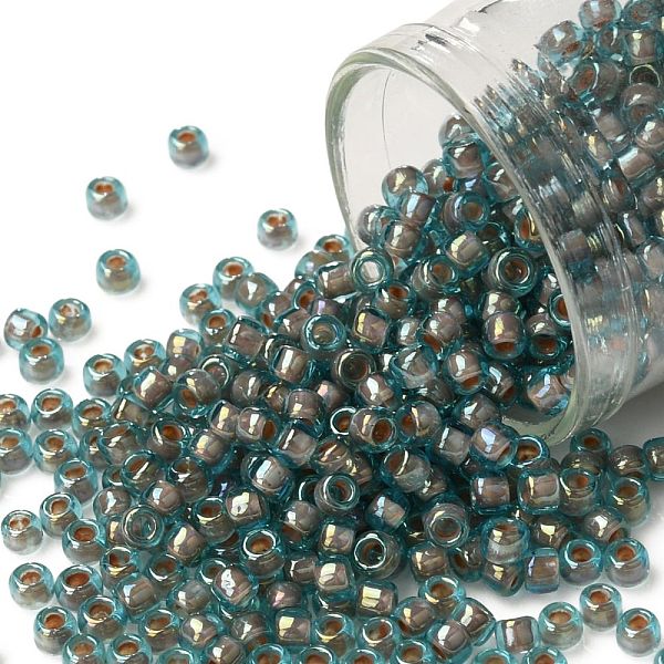 PandaHall TOHO Round Seed Beads, Japanese Seed Beads, (1851) Brick Lined Aqua Rainbow, 8/0, 3mm, Hole: 1mm, about 10000pcs/pound Glass Cyan
PandaHall TOHO Round Seed Beads, Japanese Seed Beads, (1851) Brick Lined Aqua Rainbow, 8/0, 3mm, Hole: 1mm, about 10000pcs/pound Glass Cyan