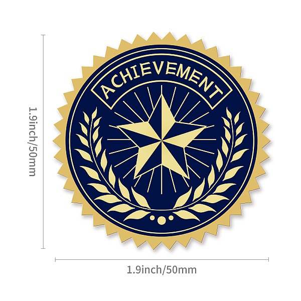 PandaHall Self Adhesive Gold Foil Embossed Stickers, Medal Decoration Sticker, Flat Round, Star Pattern, 5x5cm Metal Star
PandaHall Self Adhesive Gold Foil Embossed Stickers, Medal Decoration Sticker, Flat Round, Star Pattern, 5x5cm Metal Star
