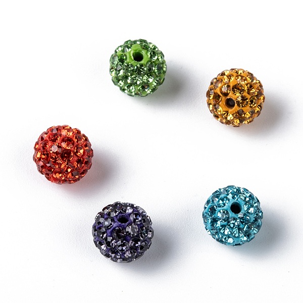 PandaHall Pave Disco Ball Beads, Polymer Clay Rhinestone Beads, Grade A, Mixed Color, PP13(1.9~2mm), 10mm, Hole: 1mm Polymer Clay+Glass..., Multicolor
PandaHall Pave Disco Ball Beads, Polymer Clay Rhinestone Beads, Grade A, Mixed Color, PP13(1.9~2mm), 10mm, Hole: 1mm Polymer Clay+Glass..., Multicolor