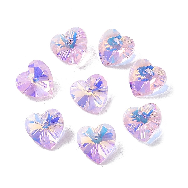PandaHall Electroplate Glass Charms, AB Color Plated, Faceted Heart, Plum, 14x14x7mm, Hole: 1.6mm Glass Heart Purple
PandaHall Electroplate Glass Charms, AB Color Plated, Faceted Heart, Plum, 14x14x7mm, Hole: 1.6mm Glass Heart Purple