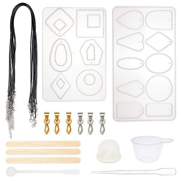PandaHall DIY Pendant Necalace Making, with Silicone Pendant Moulds, Transparent Plastic Round Stirring Rod, Birch Wooden Craft Ice Cream..., Clear
PandaHall DIY Pendant Necalace Making, with Silicone Pendant Moulds, Transparent Plastic Round Stirring Rod, Birch Wooden Craft Ice Cream..., Clear