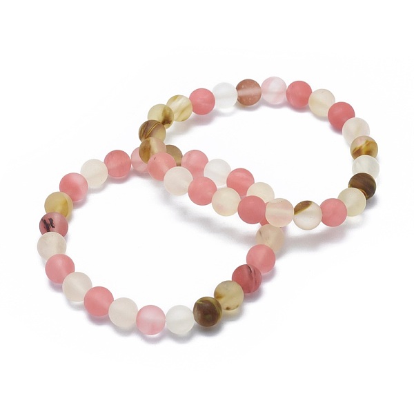PandaHall Frosted Tigerskin Glass Bead Stretch Bracelets, Round, 2 inch~2-3/8 inch(5~6cm), Bead: 6mm Tigerskin Glass
PandaHall Frosted Tigerskin Glass Bead Stretch Bracelets, Round, 2 inch~2-3/8 inch(5~6cm), Bead: 6mm Tigerskin Glass