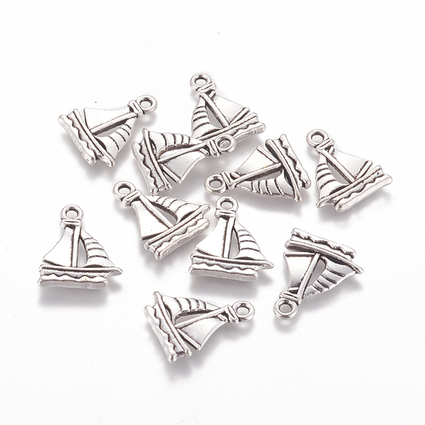 PandaHall Tibetan Style Alloy Pendants, Sailing Boat Charms, Lead & Cadmium & Nickel Free, Antique Silver, about 20mm long,16.5mm wide,2mm...
PandaHall Tibetan Style Alloy Pendants, Sailing Boat Charms, Lead & Cadmium & Nickel Free, Antique Silver, about 20mm long,16.5mm wide,2mm...