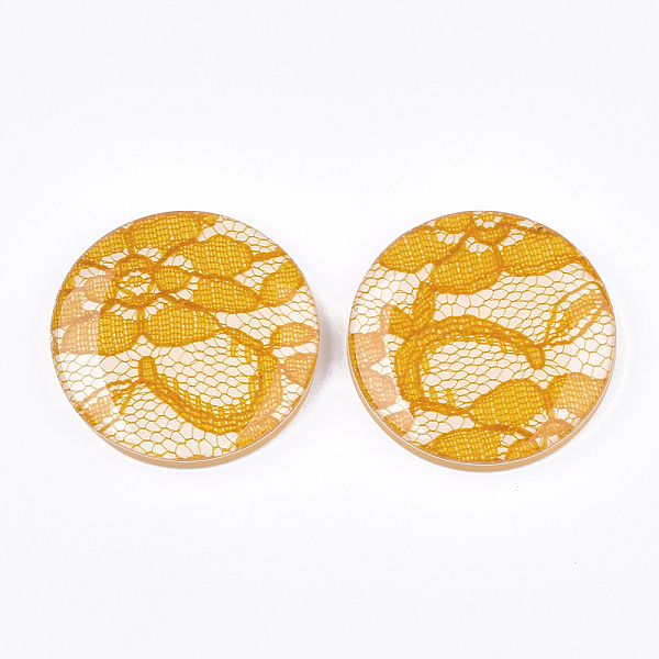 PandaHall Resin Cabochons, with Lace Inside, Flat Round, Gold, 38x7mm Resin Flat Round Gold
PandaHall Resin Cabochons, with Lace Inside, Flat Round, Gold, 38x7mm Resin Flat Round Gold