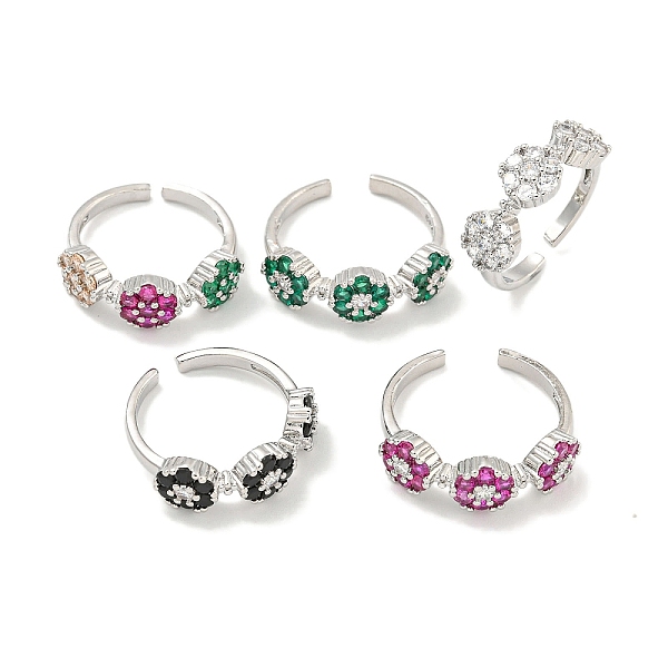 PandaHall Rack Plating Brass Micro Pave Cubic Zirconia Flower Open Cuff Rings for Women, Cadmium Free & Lead Free, Long-Lasting Plated..., Multicolor
PandaHall Rack Plating Brass Micro Pave Cubic Zirconia Flower Open Cuff Rings for Women, Cadmium Free & Lead Free, Long-Lasting Plated..., Multicolor