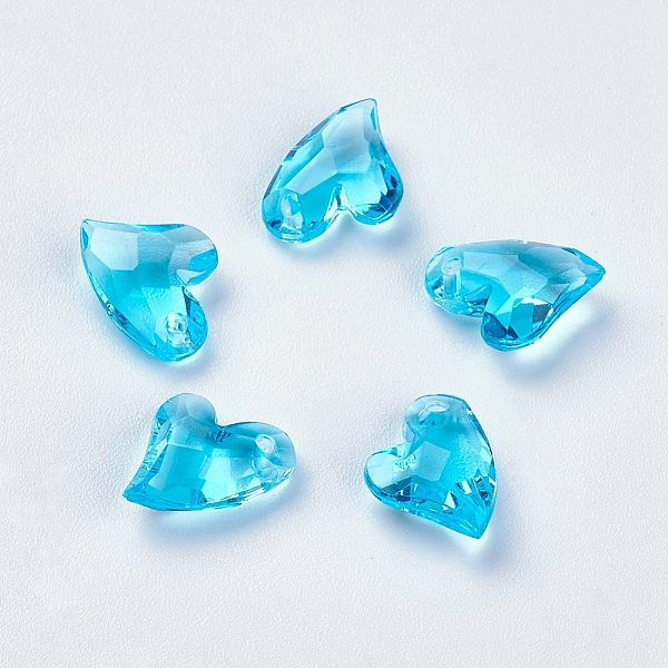 PandaHall Transparent Acrylic Charms, Faceted, Heart, Deep Sky Blue, 11x9x4mm, Hole: 0.5mm Acrylic Heart
PandaHall Transparent Acrylic Charms, Faceted, Heart, Deep Sky Blue, 11x9x4mm, Hole: 0.5mm Acrylic Heart
