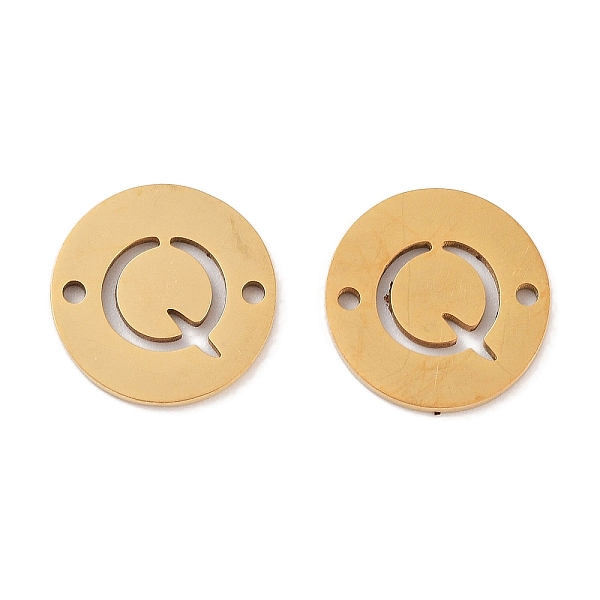 PandaHall Vacuum Plating 201 Stainless Steel Hollow Flat Round Links, Letter Connector Charms, Real 18K Gold Plated, Letter Q, 12x1mm, Hole...
PandaHall Vacuum Plating 201 Stainless Steel Hollow Flat Round Links, Letter Connector Charms, Real 18K Gold Plated, Letter Q, 12x1mm, Hole...