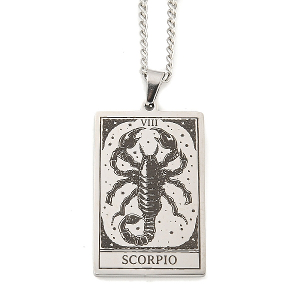 PandaHall 304 Stainless Steel Tarot Pendant Necklaces, Cable Chain Necklaces, Scorpio, 23.23~24.21 inch(59~61.5cm) 304 Stainless Steel...
PandaHall 304 Stainless Steel Tarot Pendant Necklaces, Cable Chain Necklaces, Scorpio, 23.23~24.21 inch(59~61.5cm) 304 Stainless Steel...