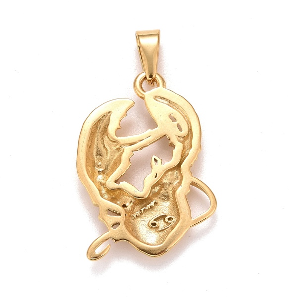 PandaHall Ion Plating(IP) 304 Stainless Steel Pendants, Textured, Constellation/Zodiac Sign, Cancer, 36.5x27x4.7mm, Hole: 10x4.5mm 304...
PandaHall Ion Plating(IP) 304 Stainless Steel Pendants, Textured, Constellation/Zodiac Sign, Cancer, 36.5x27x4.7mm, Hole: 10x4.5mm 304...