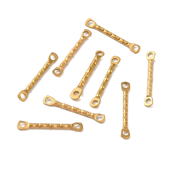 PandaHall Ion Plating(IP) 304 Stainless Steel Connector Charms, Textured Bar Links, Real 18K Gold Plated, 15x2.5x1.2mm, Hole: 1.2mm 304...
PandaHall Ion Plating(IP) 304 Stainless Steel Connector Charms, Textured Bar Links, Real 18K Gold Plated, 15x2.5x1.2mm, Hole: 1.2mm 304...