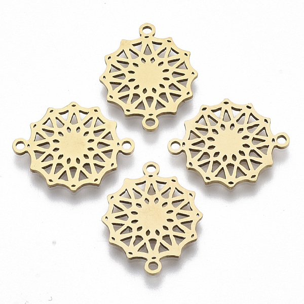 PandaHall 201 Stainless Steel Links connectors, Laser Cut, Flower, Golden, 19x15.5x1mm, Hole: 1.4mm 201 Stainless Steel Flower
PandaHall 201 Stainless Steel Links connectors, Laser Cut, Flower, Golden, 19x15.5x1mm, Hole: 1.4mm 201 Stainless Steel Flower