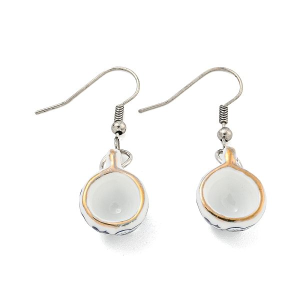 PandaHall Handmade Porcelain Blue and White Porcelain Cup Dangle Earrings, Iron Jewelry for Women, Platinum, 40x13mm Porcelain Tableware
PandaHall Handmade Porcelain Blue and White Porcelain Cup Dangle Earrings, Iron Jewelry for Women, Platinum, 40x13mm Porcelain Tableware