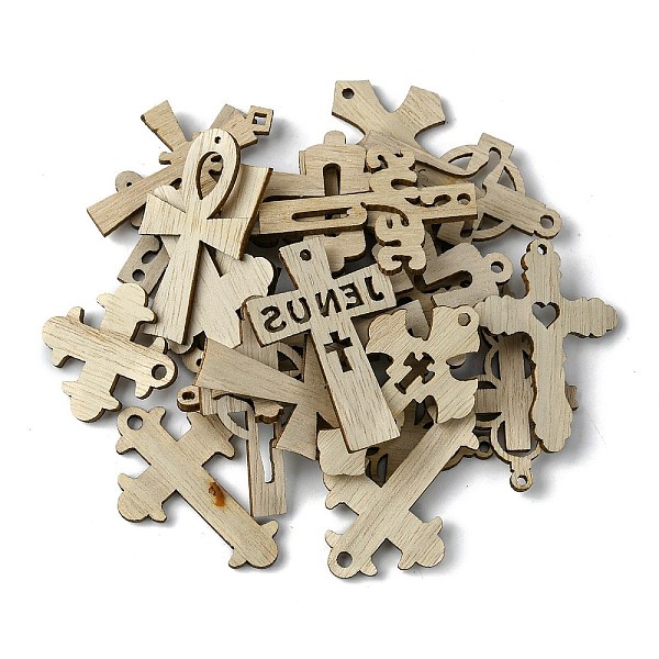 PandaHall 100Pcs Wood Pendants, Cross Charms, Beige, 49~49.5x29~36x2.5mm, Hole: 1.4~3.3mm, 100pcs/set Wood Cross Yellow
PandaHall 100Pcs Wood Pendants, Cross Charms, Beige, 49~49.5x29~36x2.5mm, Hole: 1.4~3.3mm, 100pcs/set Wood Cross Yellow