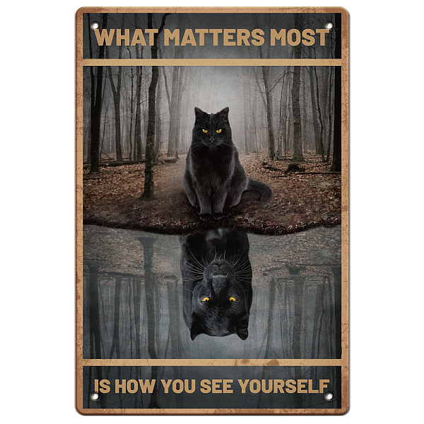 PandaHall SUPERDANT What Matters Most is How You See Yourself Tin Sign Black Cat Vintage Metal Tin Signs Funny Wall Art Painting Metal Decor...
PandaHall SUPERDANT What Matters Most is How You See Yourself Tin Sign Black Cat Vintage Metal Tin Signs Funny Wall Art Painting Metal Decor...
