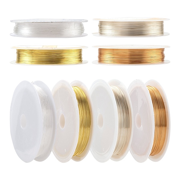 PandaHall DIY Jewelry Making Kits, 3 Rolls Copper Jewelry Wire & 2 Rolls Elastic Crystal Thread, Mixed Color, 5 rolls/bag Brass Multicolor
PandaHall DIY Jewelry Making Kits, 3 Rolls Copper Jewelry Wire & 2 Rolls Elastic Crystal Thread, Mixed Color, 5 rolls/bag Brass Multicolor