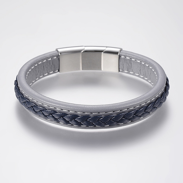 PandaHall Braided Leather Cord Bracelets, with 304 Stainless Steel Magnetic Clasps, Mixed Color, 8-5/8 inch(220mm), 36x13x8mm Leather..., Multicolor
PandaHall Braided Leather Cord Bracelets, with 304 Stainless Steel Magnetic Clasps, Mixed Color, 8-5/8 inch(220mm), 36x13x8mm Leather..., Multicolor