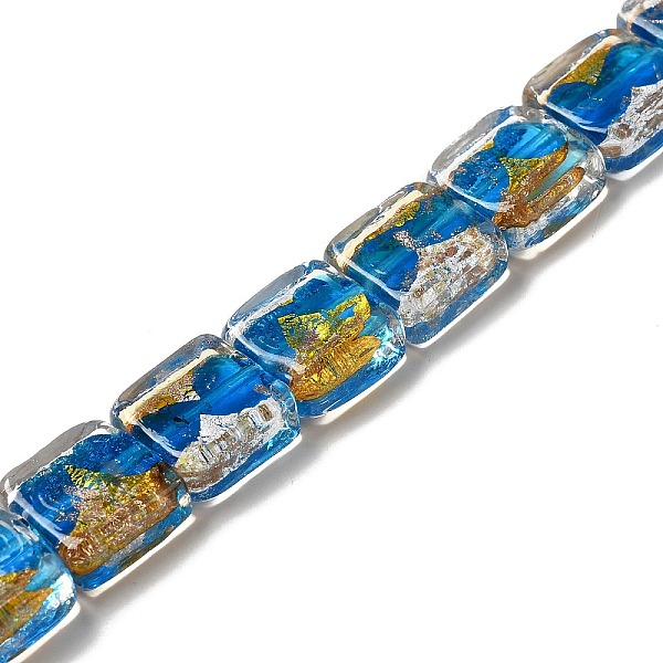 PandaHall Handmade Gold Sand and Silver Sand Lampwork Beads, Square, Cornflower Blue, 14~14.5x14x6~6.5mm, Hole: 1.6~1.8mm Gold & Silver Foil...
PandaHall Handmade Gold Sand and Silver Sand Lampwork Beads, Square, Cornflower Blue, 14~14.5x14x6~6.5mm, Hole: 1.6~1.8mm Gold & Silver Foil...
